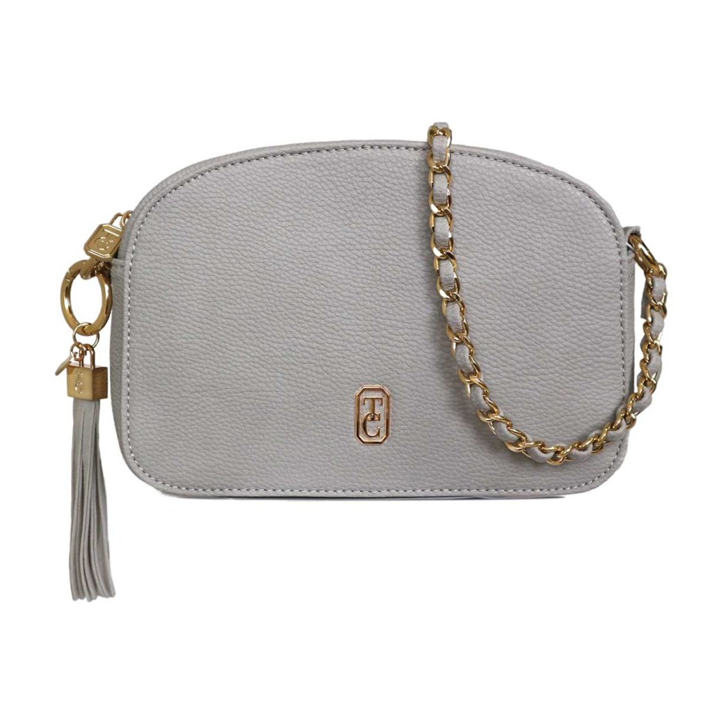The Cannes Shoulder Bag Grey by Tipperary Crystal - Duiske Glass Gift Shop