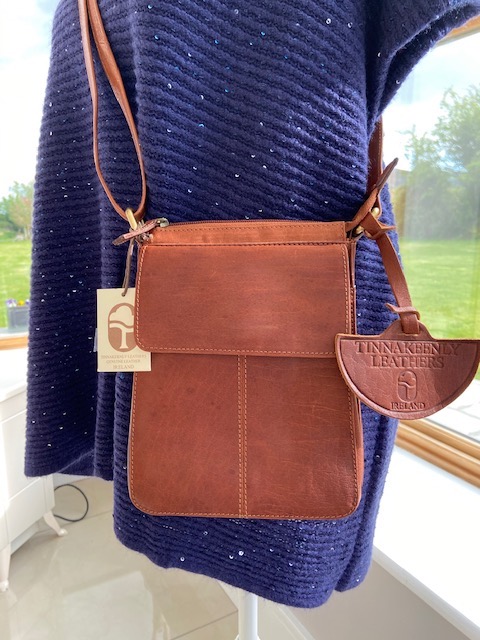 Tan Crossbody/ Pup Bag by Tinnakeenly Leathers 100% Leather - Duiske ...