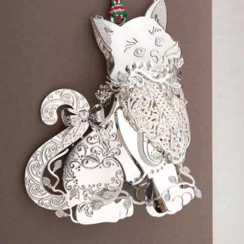 Newbridge Silverware Cat Christmas Tree Decoration