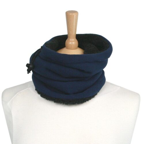 Navy Fur Lined Snood