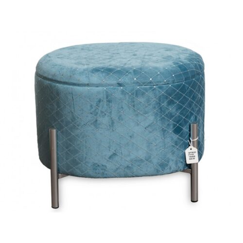Blue Footstool with Storage