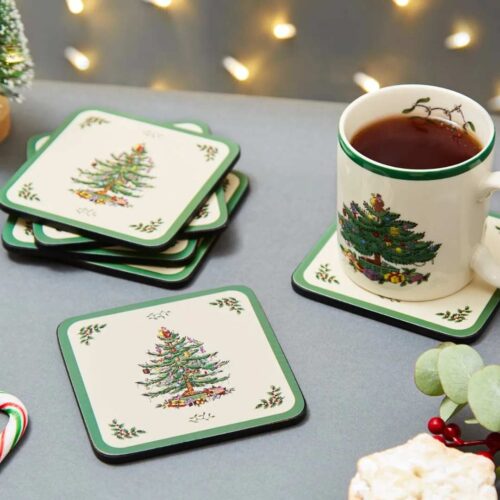 Christmas Tree Coasters Set of 6