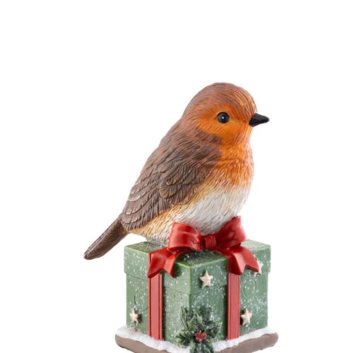 Robin & Gift Christmas Decoration