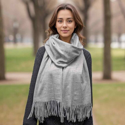 Slate Grey Pashmina Scarf