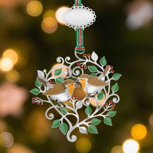 Winter Robins Christmas Tree Decoration